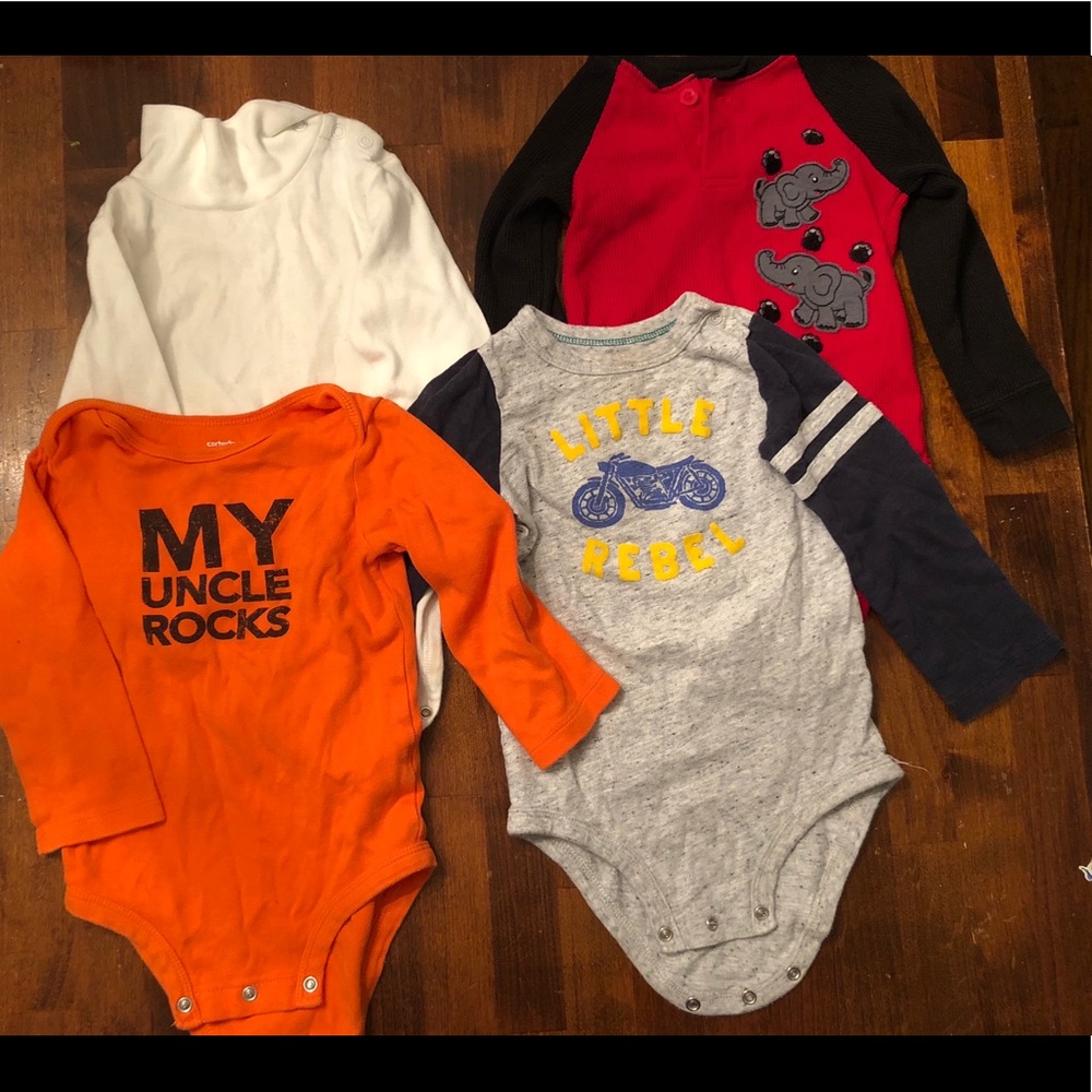 Lot of 4 long sleeve onesies